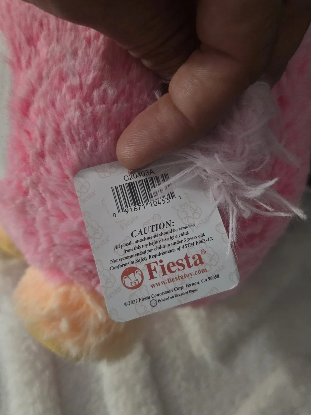 Fiesta Plush Pink Pig and Bird Small Pet Toys